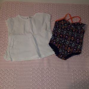 Carter's one piece swimsuit with cover up